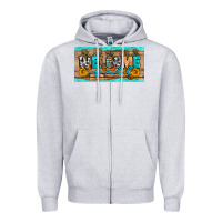Heather Grey Welcome Fall Zipper Hoodie - Artiststas