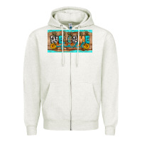 Oatmeal Heather Welcome Fall Zipper Hoodie - Artiststas