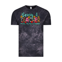 Cloud Black being a teacher makes my life complete Vintage Tee - Zillion Design Studio