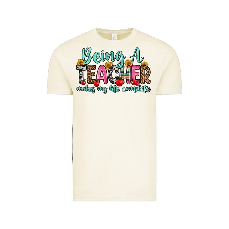 Being A Teacher Makes My Life Complete Vintage Tee by Zillion Design Studio | Teevron