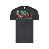 Vintage Black being a teacher makes my life complete Vintage Tee - Zillion Design Studio