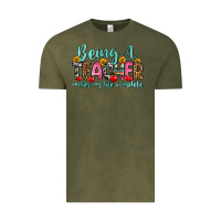 Vintage Olive being a teacher makes my life complete Vintage Tee - Zillion Design Studio