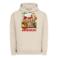 Pigment French Oak baker life gnome Urban Hoodie - BarkalooDesign