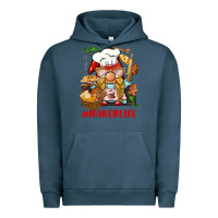 Pigment Midnight Navy baker life gnome Urban Hoodie - BarkalooDesign