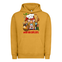 Pigment Peanut Butter baker life gnome Urban Hoodie - BarkalooDesign