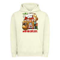 Pigment Pistachio baker life gnome Urban Hoodie - BarkalooDesign