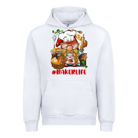 White baker life gnome Urban Hoodie - BarkalooDesign