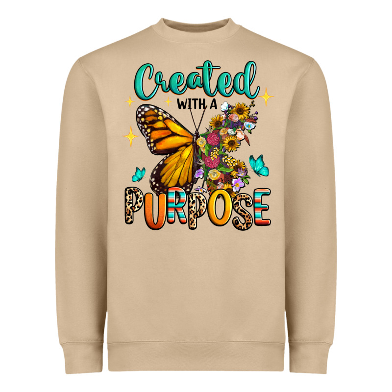 Created With A Purpose Heavyweight Sweatshirt by RanaPortraitStore | Teevron
