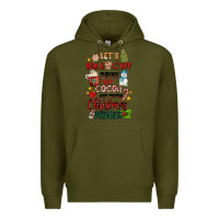 Army Green let's bake stuff drink hot cocoa and watch christm Premium Hoodie - MaliasSmallBusiness