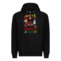 Black let's bake stuff drink hot cocoa and watch christm Premium Hoodie - MaliasSmallBusiness