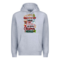 Heather Grey let's bake stuff drink hot cocoa and watch christm Premium Hoodie - MaliasSmallBusiness
