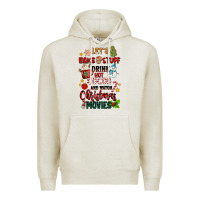 Oatmeal Heather let's bake stuff drink hot cocoa and watch christm Premium Hoodie - MaliasSmallBusiness