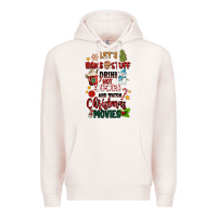 Pale Pink let's bake stuff drink hot cocoa and watch christm Premium Hoodie - MaliasSmallBusiness