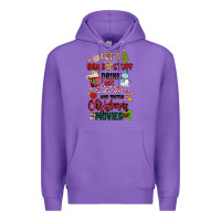Purple let's bake stuff drink hot cocoa and watch christm Premium Hoodie - MaliasSmallBusiness