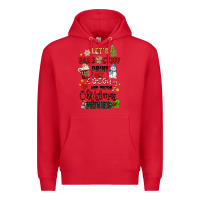 Red let's bake stuff drink hot cocoa and watch christm Premium Hoodie - MaliasSmallBusiness