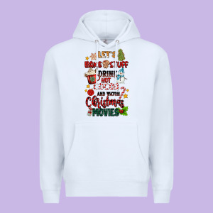Let's Bake Stuff Drink Hot Cocoa And Watch Christm Premium Hoodie Designed By Maliassmallbusiness