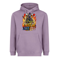 Lavender First In last Out American Firefighter Heavyweight Hoodie - LillyAllenDesigns