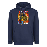 Navy First In last Out American Firefighter Heavyweight Hoodie - LillyAllenDesigns