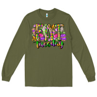 Army Green fat tuesday Long Sleeve Tee - RacoonDesign