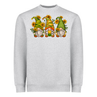 Heather Grey sunflower gnomes Heavyweight Sweatshirt - Zillion Design Studio