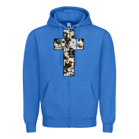 True Royal cowhide cross Zipper Hoodie - JahusDesignShop