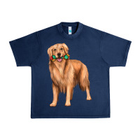 Navy golden retriever with toys Urban Heavy Tee - texasbilliewilder