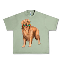 Oil Green golden retriever with toys Urban Heavy Tee - texasbilliewilder