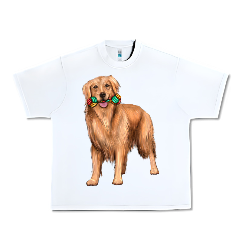 Golden Retriever With Toys Urban Heavy Tee by texasbilliewilder | Teevron
