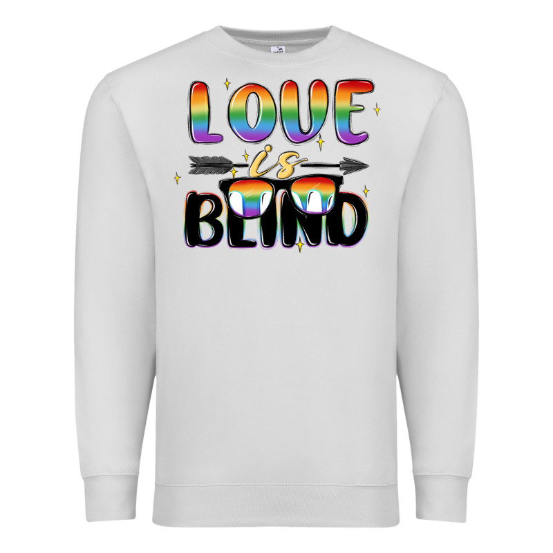 Love Is Blind Premium Sweatshirt by MaliasSmallBusiness | Teevron