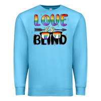 Ocean Blue love is blind Premium Sweatshirt - MaliasSmallBusiness