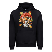 Black mushroom gnome Urban Hoodie - BarkalooDesign