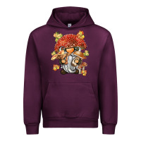 Mauve Wine mushroom gnome Urban Hoodie - BarkalooDesign