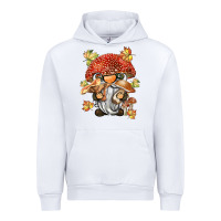 White mushroom gnome Urban Hoodie - BarkalooDesign