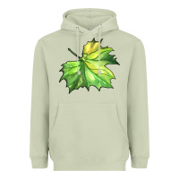 Matcha green leaf Heavyweight Hoodie - BarkalooDesign