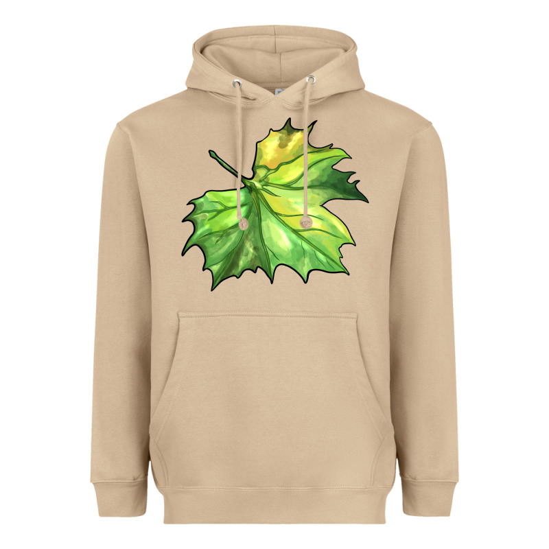 Green Leaf Heavyweight Hoodie by BarkalooDesign | Teevron