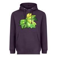 Plum green leaf Heavyweight Hoodie - BarkalooDesign