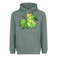 Sage green leaf Heavyweight Hoodie - BarkalooDesign