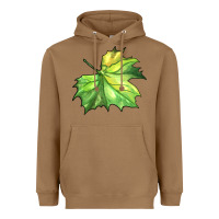 Toasted Coconut green leaf Heavyweight Hoodie - BarkalooDesign