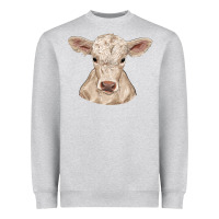 Heather Grey charolais calf Heavyweight Sweatshirt - RanaPortraitStore
