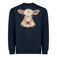 Navy charolais calf Heavyweight Sweatshirt - RanaPortraitStore