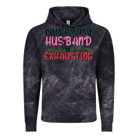 Cloud Black Raising my husband is exhausting Vintage Hoodie - texasbilliewilder