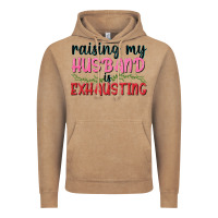 Vintage Coffee Raising my husband is exhausting Vintage Hoodie - texasbilliewilder