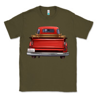 Army Green western red truck back view Classic Tee - FaDigitalArtStudio
