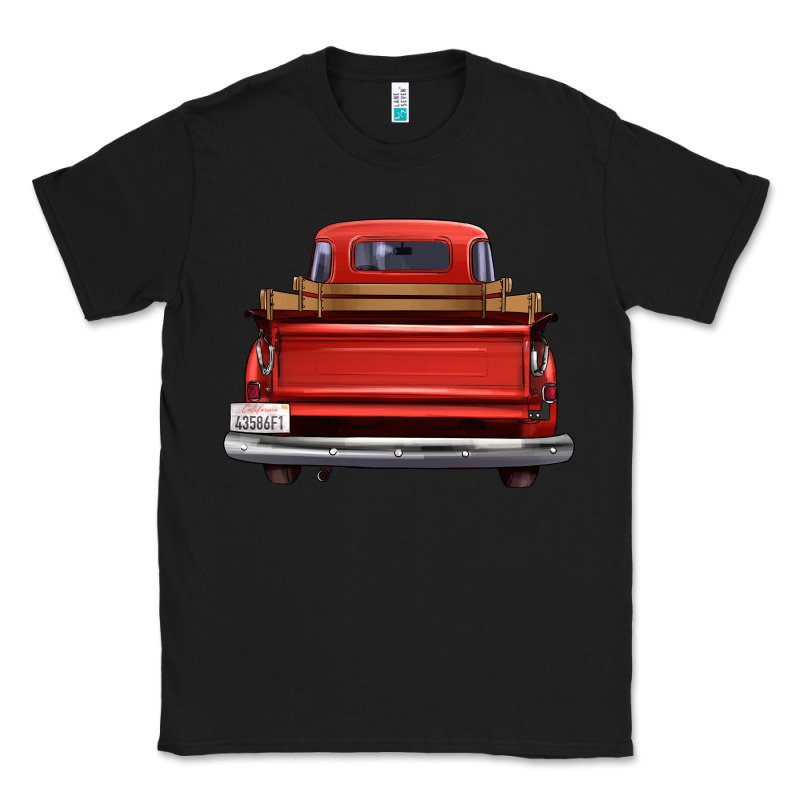 Western Red Truck Back View Classic Tee by FaDigitalArtStudio | Teevron