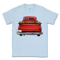 Dusty Blue western red truck back view Classic Tee - FaDigitalArtStudio