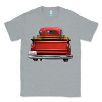 Heather Grey western red truck back view Classic Tee - FaDigitalArtStudio