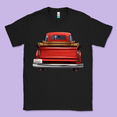 Western Red Truck Back View Classic Tee Designed By Fadigitalartstudio