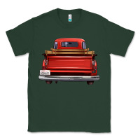 Sports Green western red truck back view Classic Tee - FaDigitalArtStudio