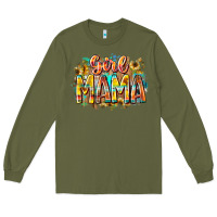 Army Green girl mama Long Sleeve Tee - RacoonDesign