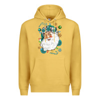 Antique Gold Western Santa Christmas Premium Hoodie - NancyCooperArtShop